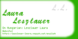 laura leszlauer business card